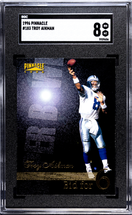 1996 Pinnacle #183 Troy Aikman SGC 8