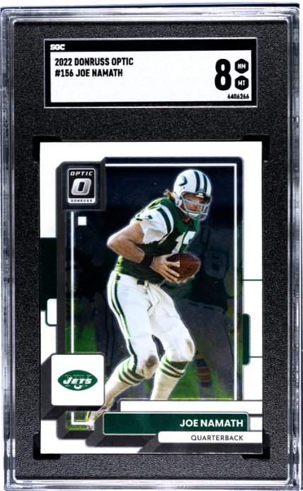 2022 Donruss Optic #156 Joe Namath SGC 8