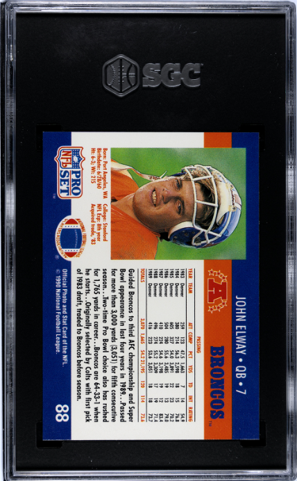 1990 Pro Set #88 John Elway SGC 8