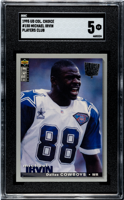 1995 Upper Deck Collector's Choice #150 Michael Irvin Players Club SGC 5
