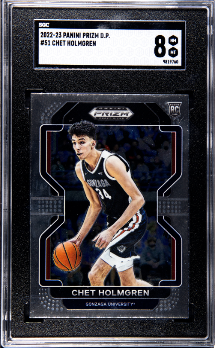 2022-23 Panini Prizm Draft Picks #51 Chet Holmgren RC SGC 8