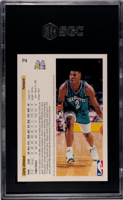 (1)1992-93 Upper Deck McDonald's #P4 Larry Johnson SGC 7