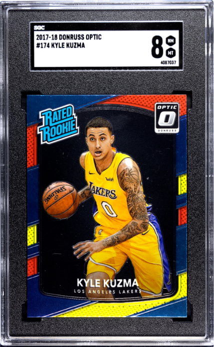 2017-18 Donruss Optic #174 Kyle Kuzma RR SGC 8 NM-MT
