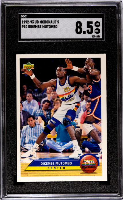1992-93 Upper Deck McDonald's #P10 Dikembe Mutombo SGC 8.5