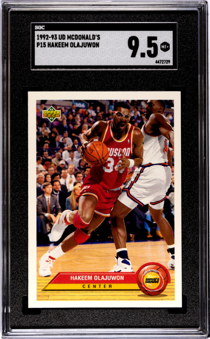 1992-93 Upper Deck McDonald's #P15 Hakeem Olajuwon SGC 9.5