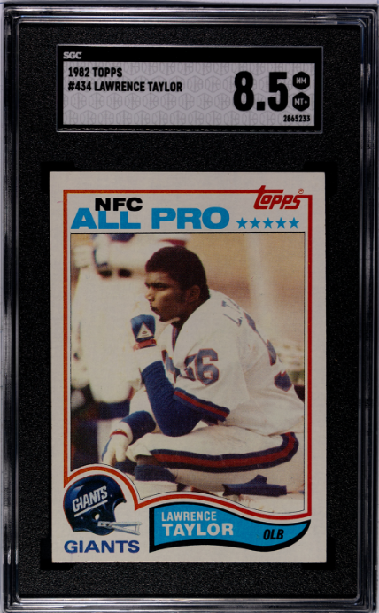 1982 Topps #434 Lawrence Taylor SGC 8.5