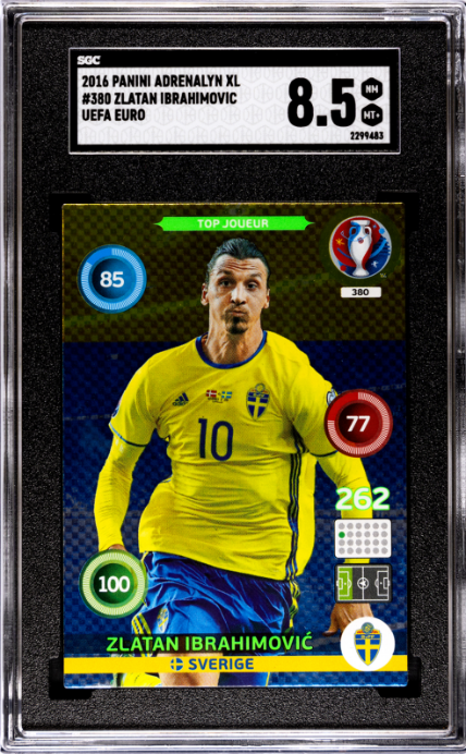 2016 Panini Adrenalyn XL UEFA Euro #380 Zlatan Ibrahimovic SGC 8.5