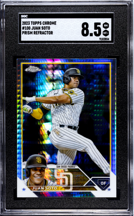 2023 Topps Chrome #100 Juan Soto Prism Refractor SGC 8.5
