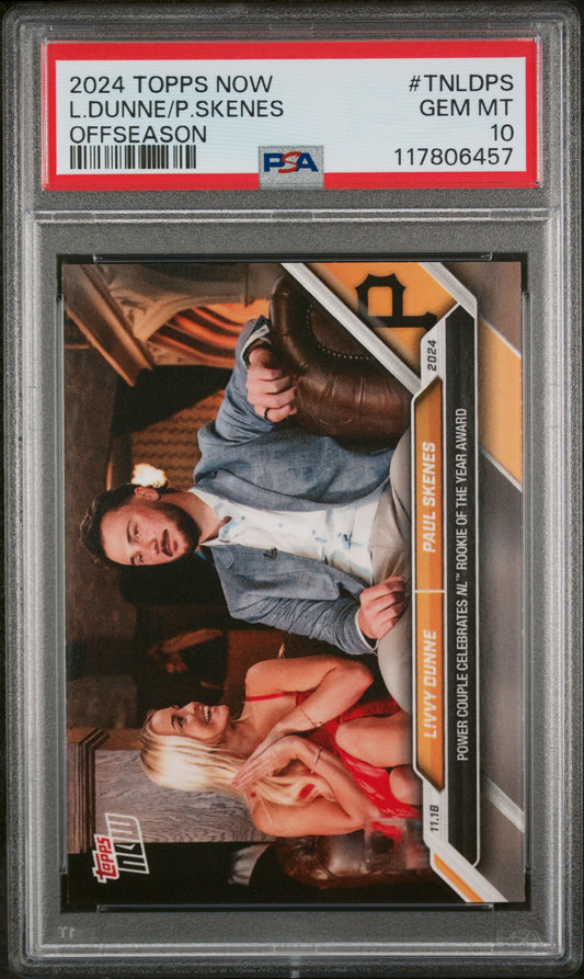 (5)2024 Topps Now Offseason #TNLDPS L.Dunne/P.Skenes PSA 10