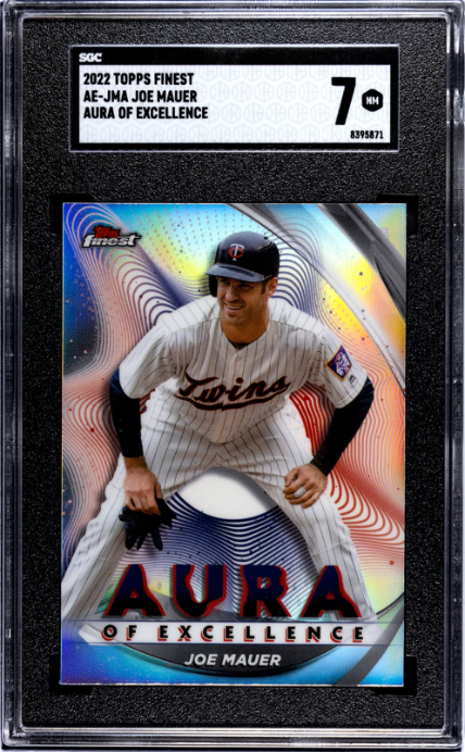 2022 Topps Finest #AE-JMA Joe Mauer Aura Of Excellence SGC 7