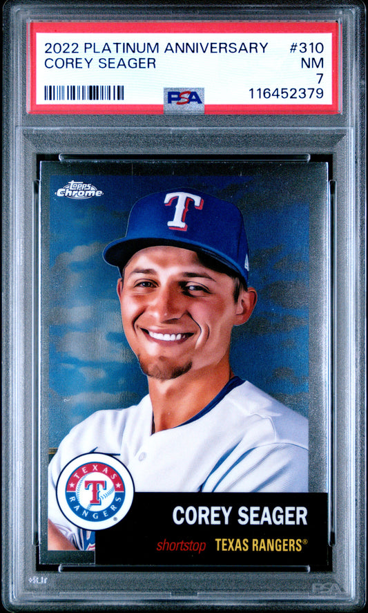 2022 Topps Chrome Platinum Anniversary #310 Corey Seager PSA 7