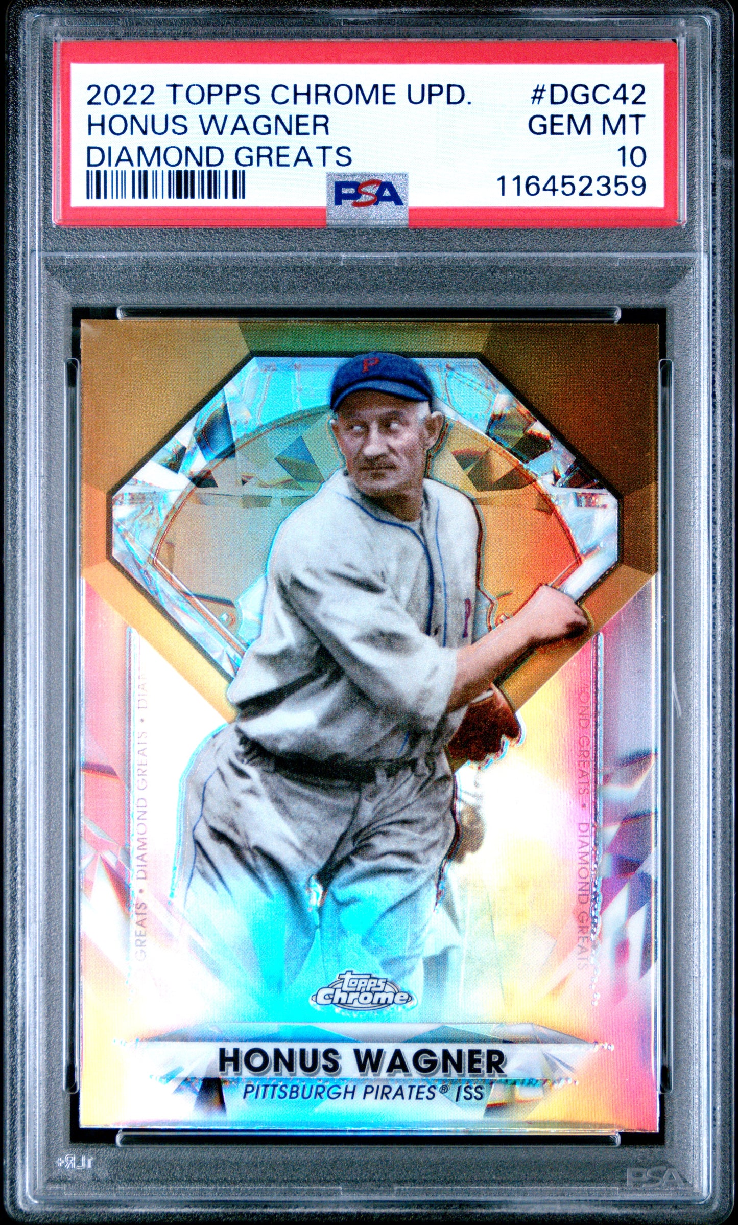 2022 Topps Chrome Update #DGC42 Honus Wagner Diamond Greats PSA 10