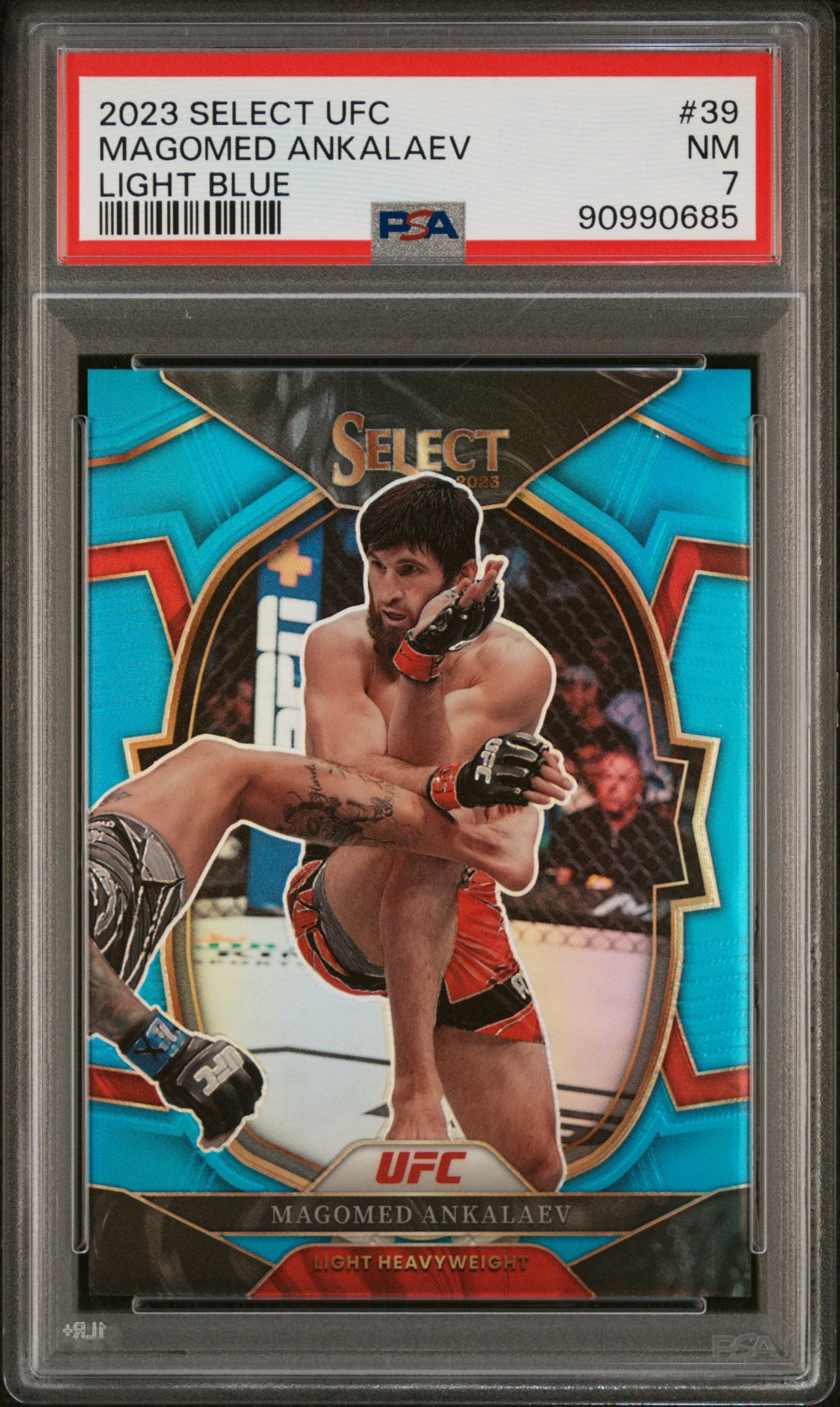 2023 Panini Select Ufc #39 Magomed Ankalaev 094/249 Light Blue PSA 7