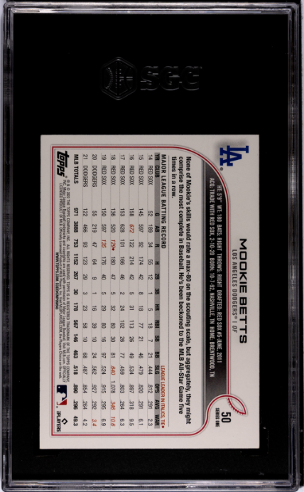 2022 Topps #50 Mookie Betts SGC 6