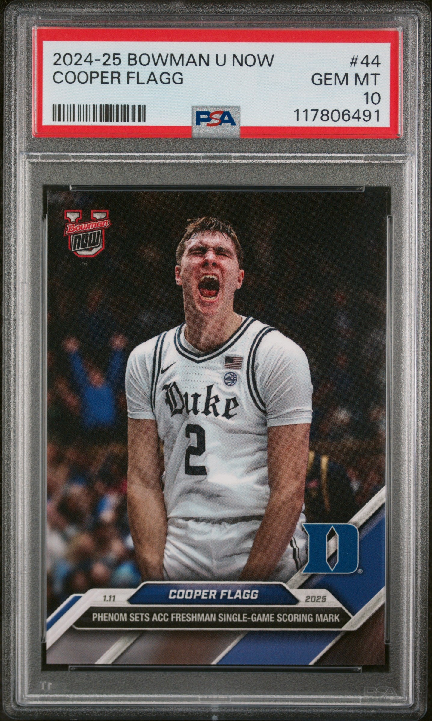 2024-25 Bowman U Now #44 Cooper Flagg PSA 10