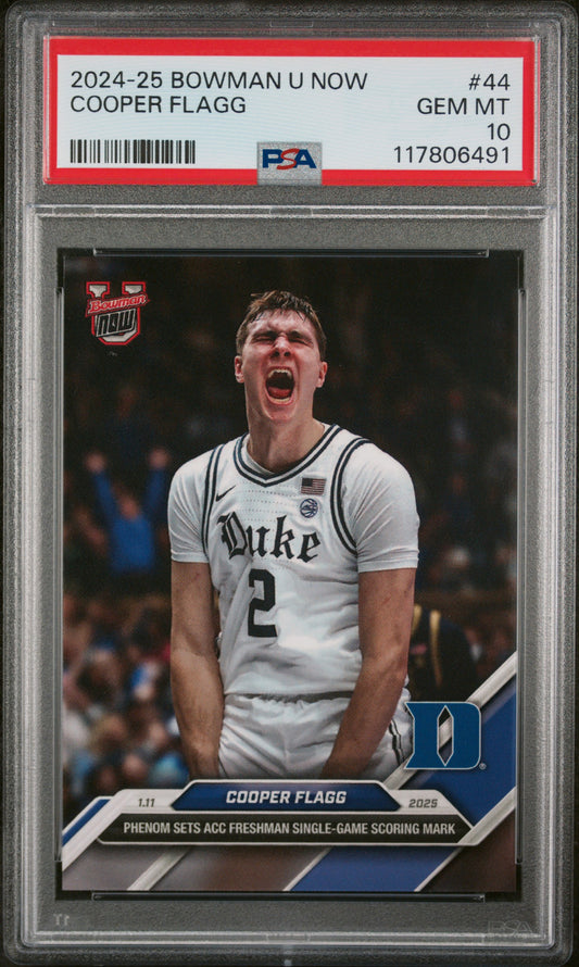 2024-25 Bowman U Now #44 Cooper Flagg PSA 10