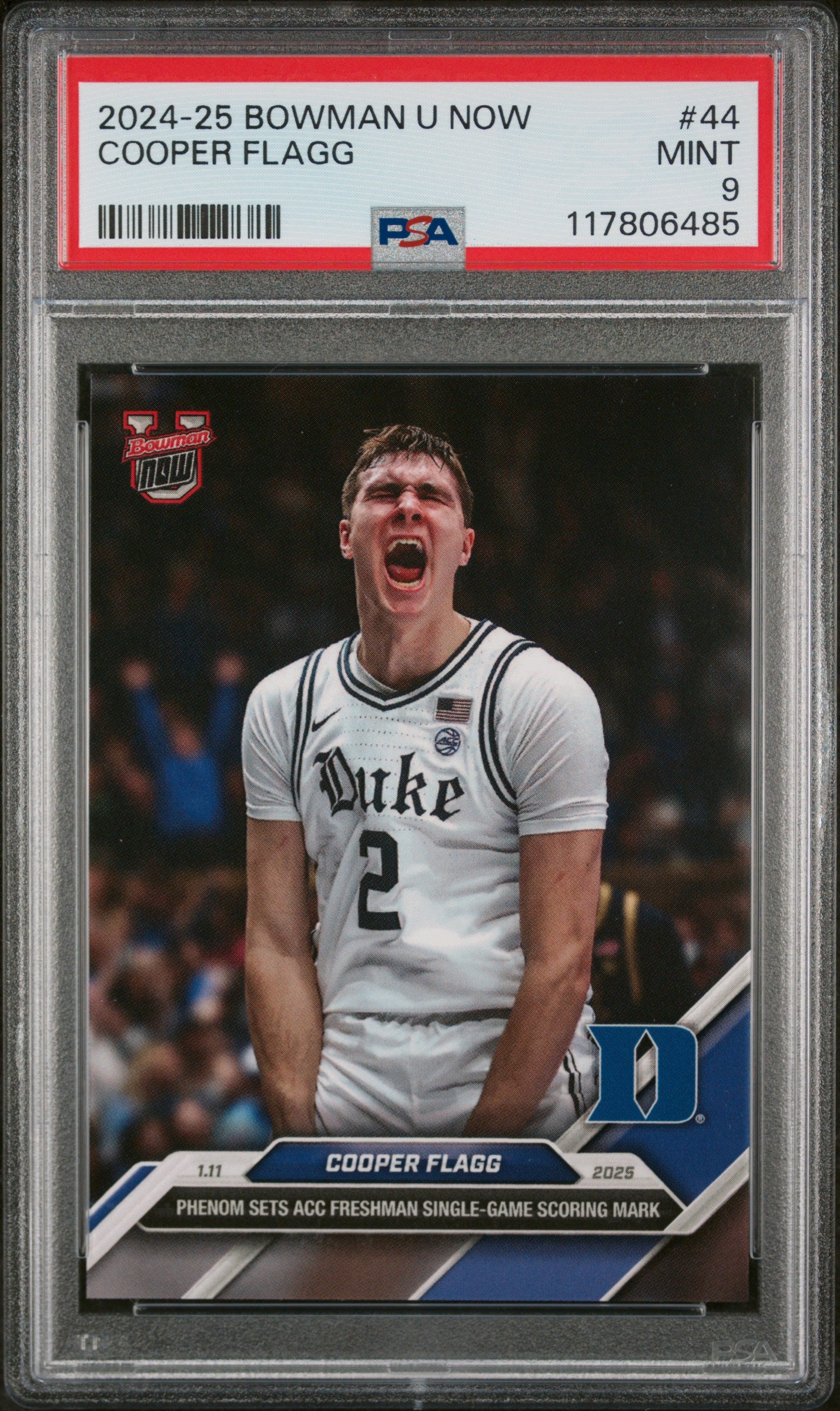 2024-25 Bowman U Now #44 Cooper Flagg PSA 9