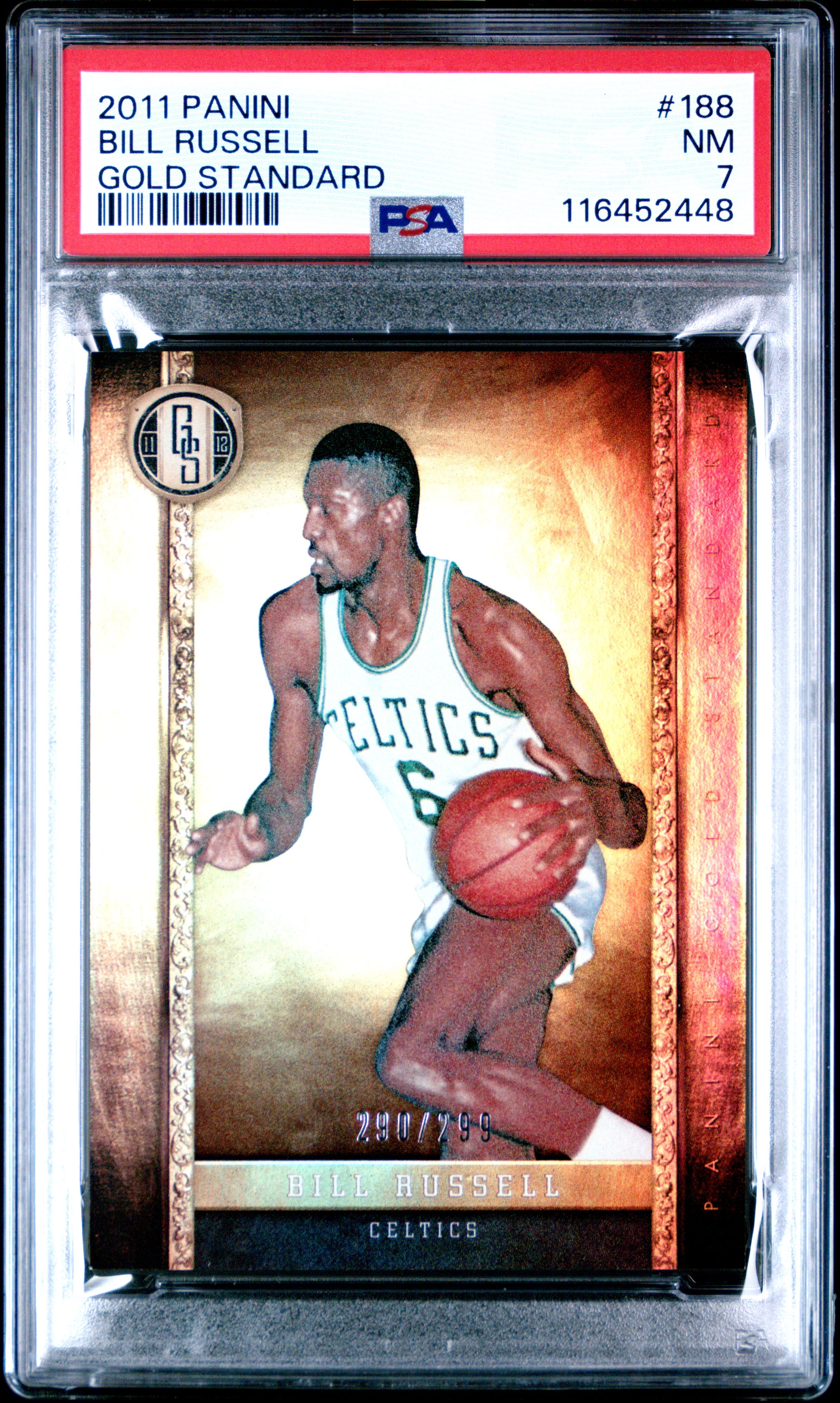 2011 Panini Gold Standard #188 Bill Russell 290/299 Gold Standard PSA 7