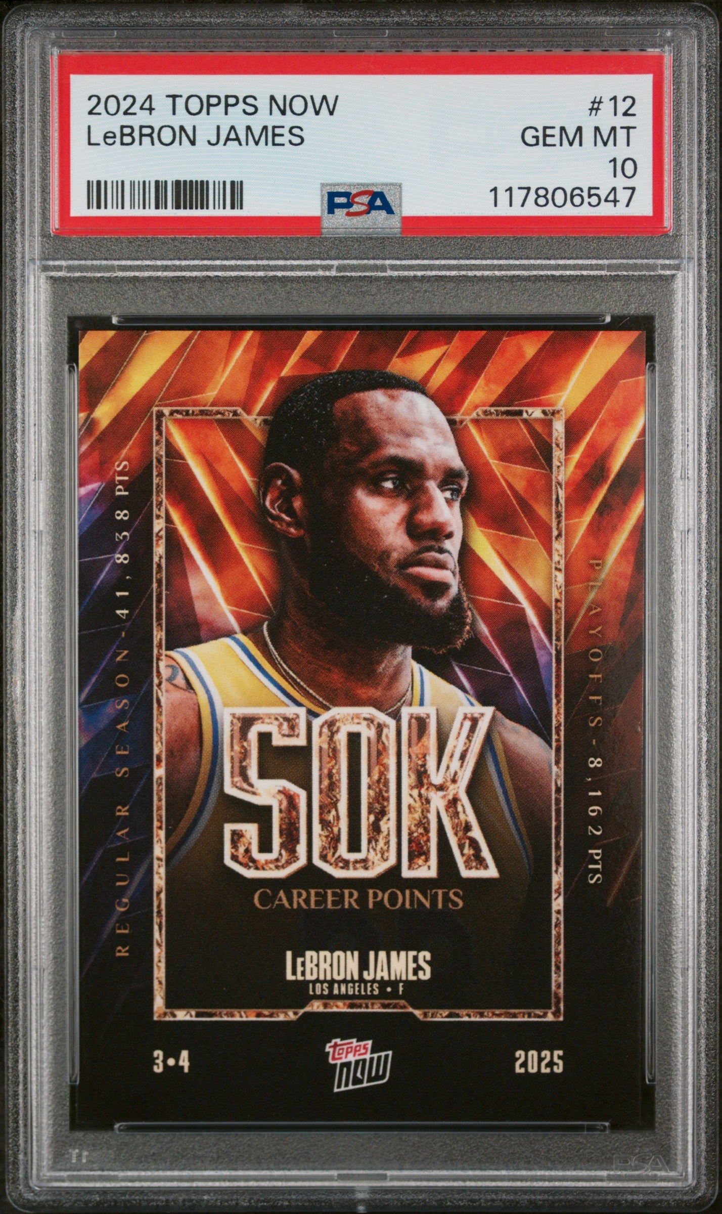 (3)2024 Topps Now #12 Lebron James PSA 10