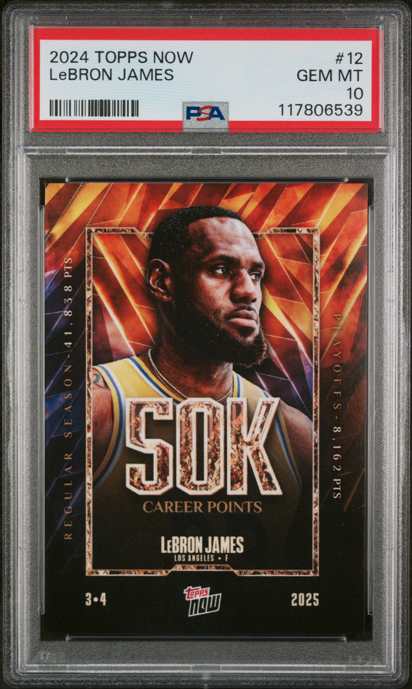 (4)2024 Topps Now #12 Lebron James PSA 10
