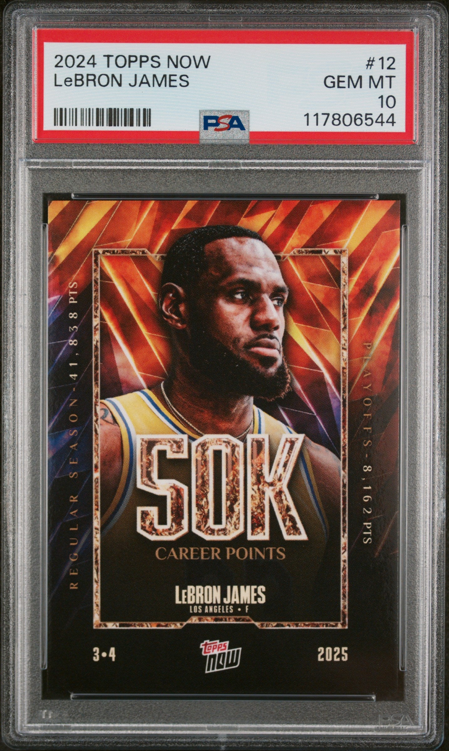 (5)2024 Topps Now #12 Lebron James PSA 10