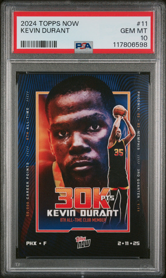 (6)2024 Topps Now #11 Kevin Durant PSA 10