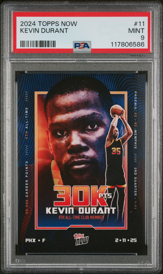 (5)2024 Topps Now #11 Kevin Durant PSA 9