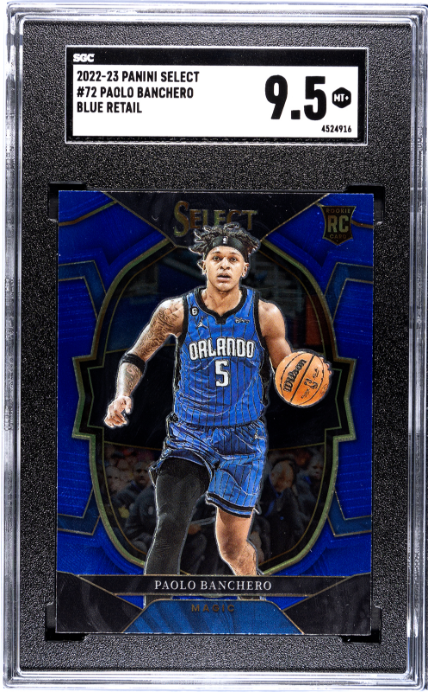 2022-23 Panini Select #72 Paolo Banchero RC Blue Retail SGC 9.5