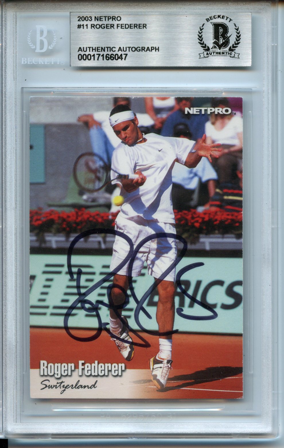 2003 NetPro #11 Roger Federer RC BGS Authentic Autograph