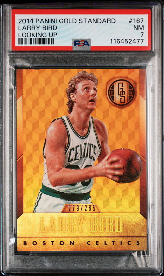 2014 Panini Gold Standard #167 Larry Bird 279/285 Looking Up PSA 7
