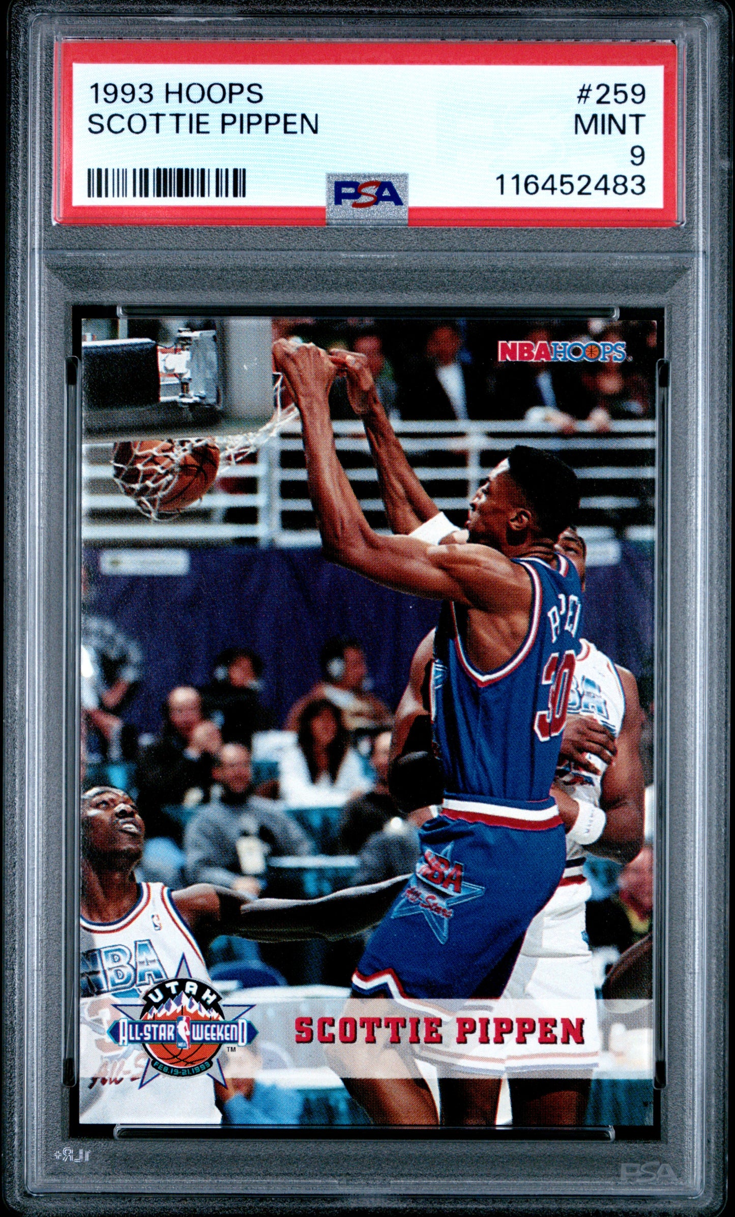 1993 Hoops #259 Scottie Pippen PSA 9