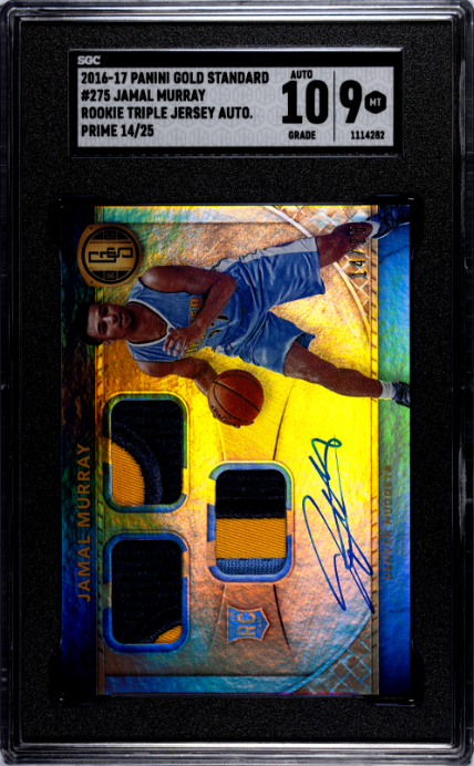 2016-17 Panini Gold Standard #275 Jamal Murray 14/25 Triple Prime RPA SGC 9-10