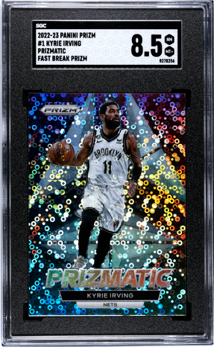 2022-23 Panini Prizm #1 Kyrie Irving Prizmatic Fast Break SGC 8.5