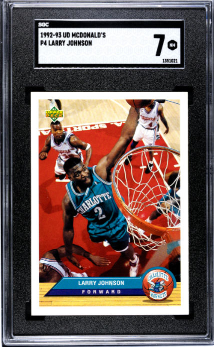 1992-93 Upper Deck McDonald's #P4 Larry Johnson SGC 7