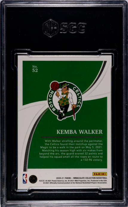 2020-21 Panini Immaculate Col. #52 Kemba Walker 38/99 SGC 9.5