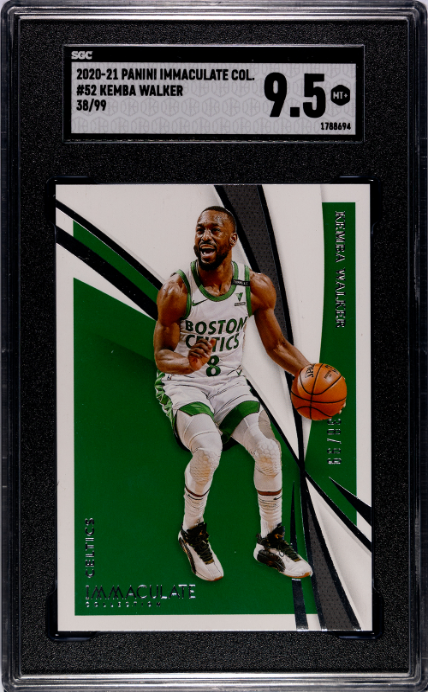 2020-21 Panini Immaculate Col. #52 Kemba Walker 38/99 SGC 9.5