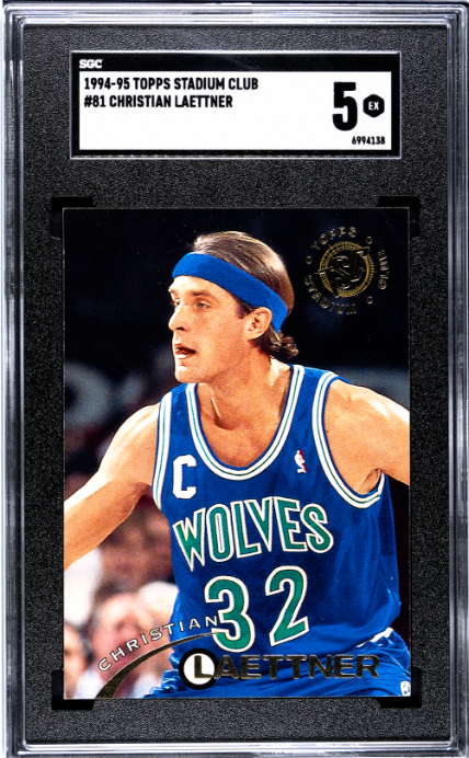 1994-95 Topps Stadium Club #81 Christian Laettner SGC 5