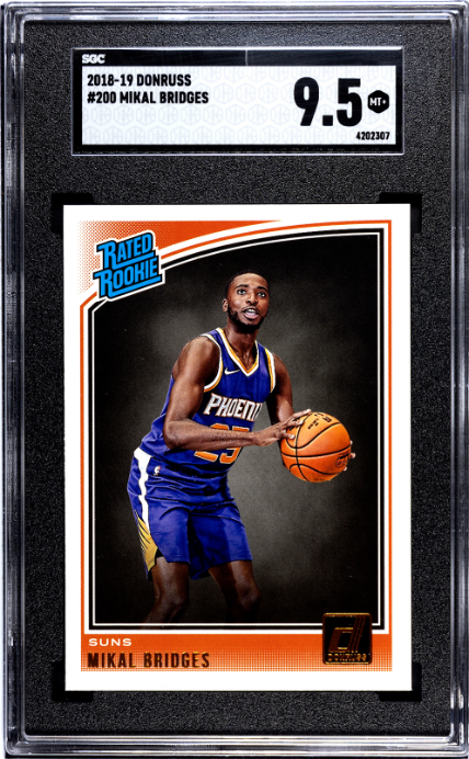 2018-19 Donruss #200 Mikal Bridges RR SGC 9.5