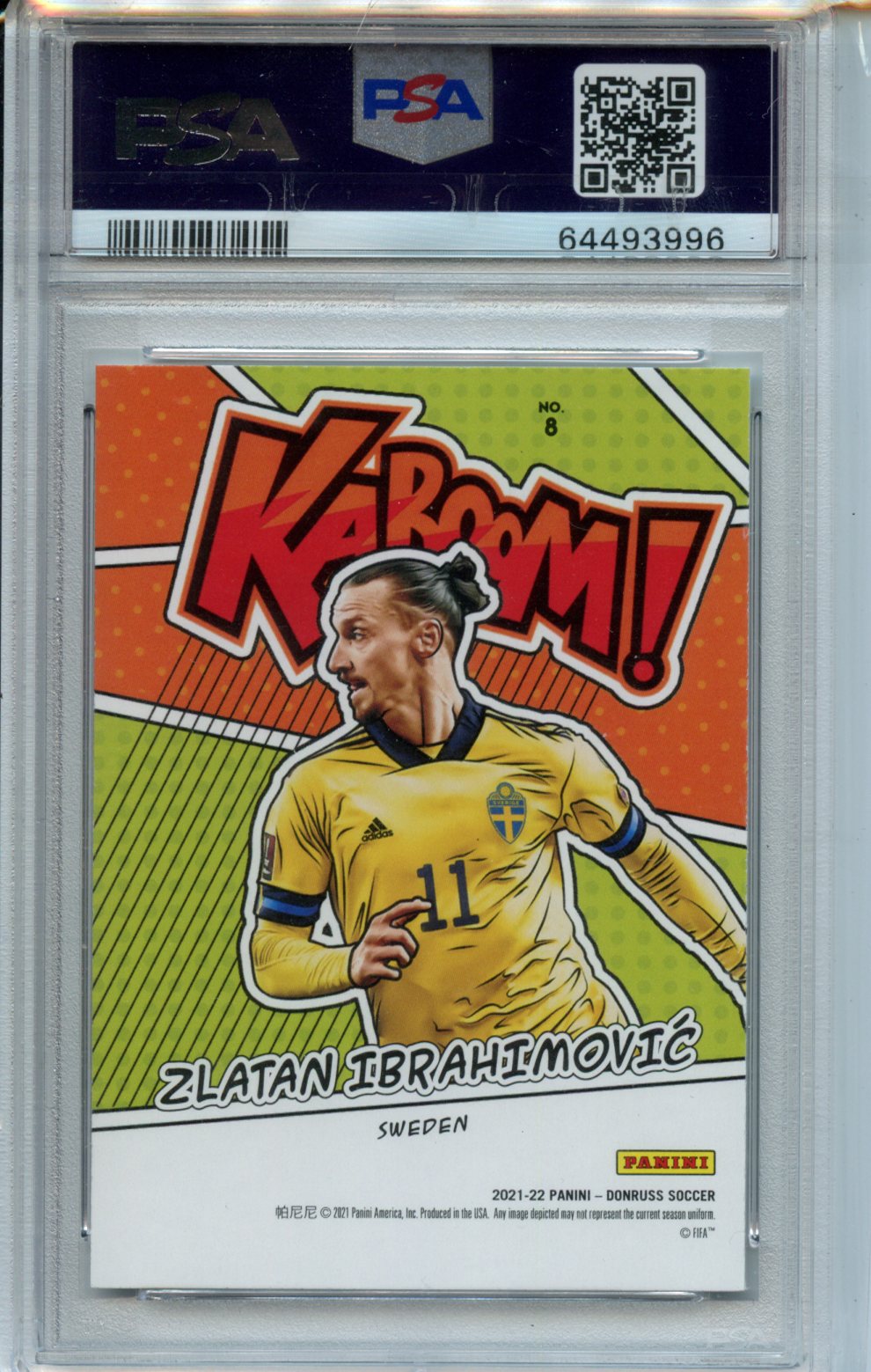 Zlatan Ibrahimovic 2021-22 Panini Donruss Kaboom PSA 9 MT