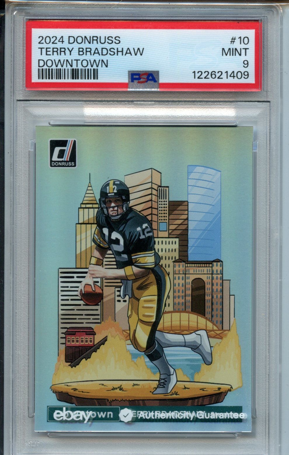 Terry Bradshaw 2024 Panini Donruss Downtown PSA 9 MT